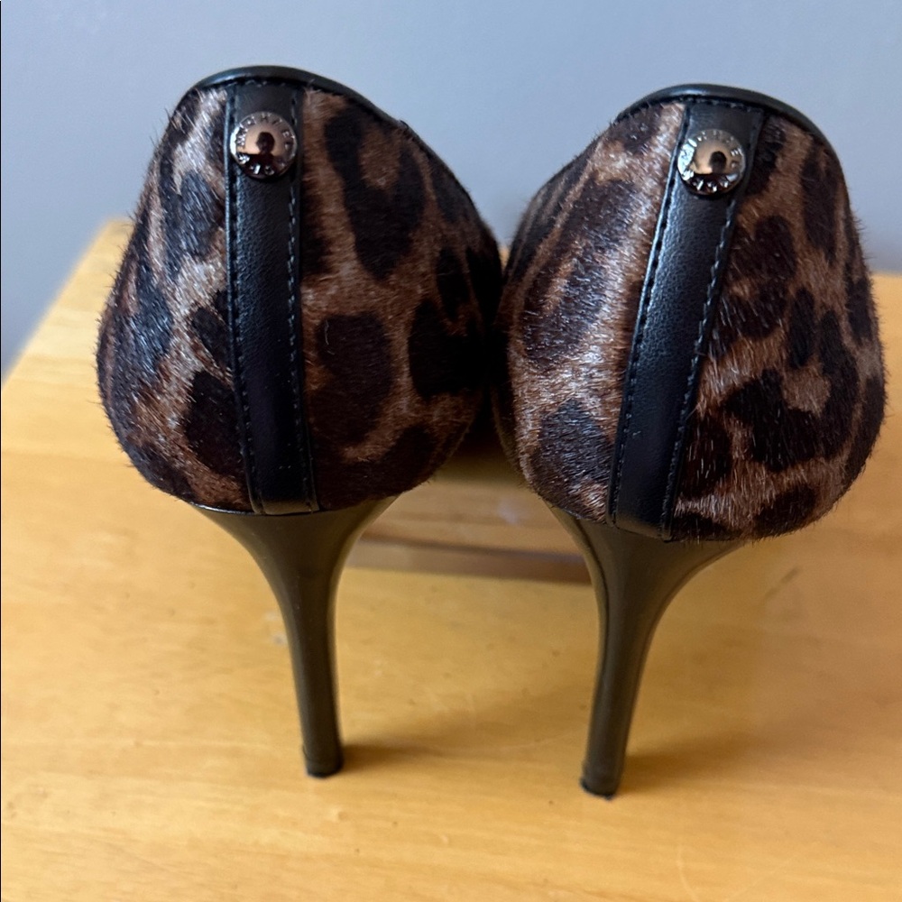 Michael Kors Brown Leopard Print Heels - Picture 4 of 5
